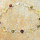 Amber bracelet in silver Ag 925/1000 19cm