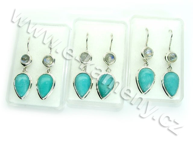 Silver earrings Amazonite