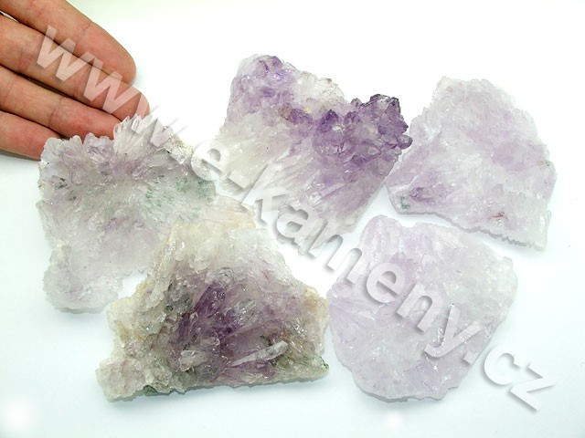 a cluster of amethyst pieces